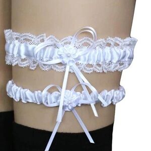 White Lace Garter Set